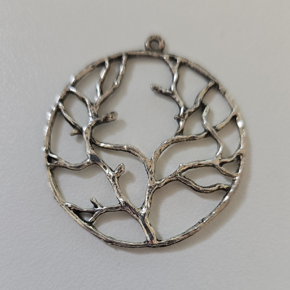 Silver Tree of Life Pendant, Vintage Sterling Silver
